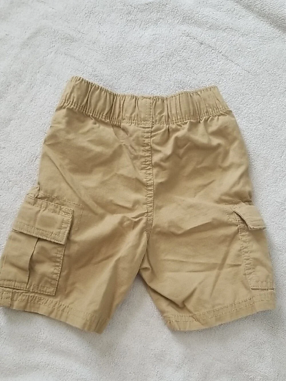 Kids Adjustable Cargo Shorts - Tan